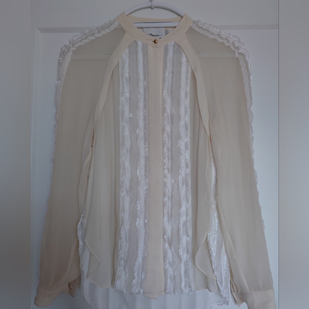 Elegant Cream Button Down Shirt